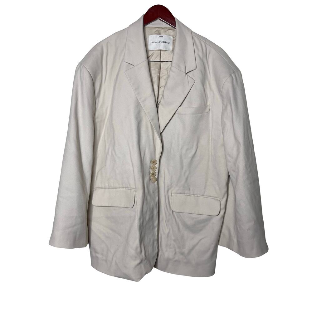 By Malene Birger cream ivory oversized blazer sz L